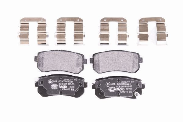 Stabdžių trinkelių rinkinys, diskinis stabdys HELLA 8DB 355 020-851