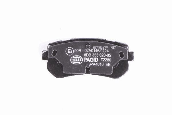 Stabdžių trinkelių rinkinys, diskinis stabdys HELLA 8DB 355 020-851