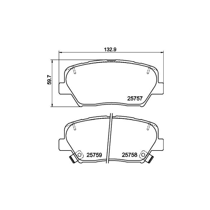 Stabdžių trinkelių rinkinys, diskinis stabdys HELLA 8DB 355 020-871