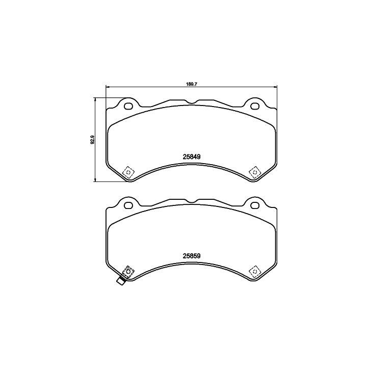 Stabdžių trinkelių rinkinys, diskinis stabdys HELLA 8DB 355 021-041