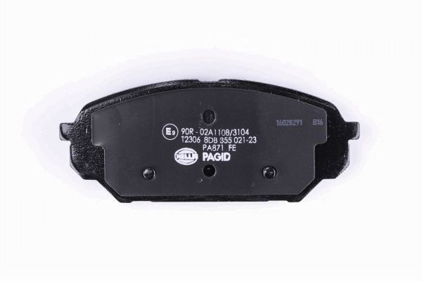 Stabdžių trinkelių rinkinys, diskinis stabdys HELLA 8DB 355 021-231