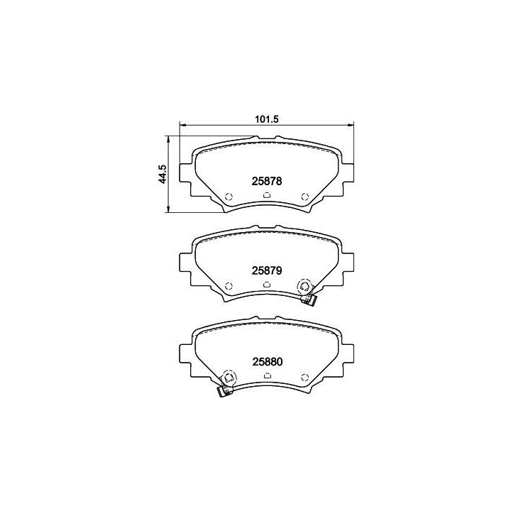 Stabdžių trinkelių rinkinys, diskinis stabdys HELLA 8DB 355 021-411