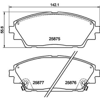 Stabdžių trinkelių rinkinys, diskinis stabdys HELLA 8DB 355 021-421