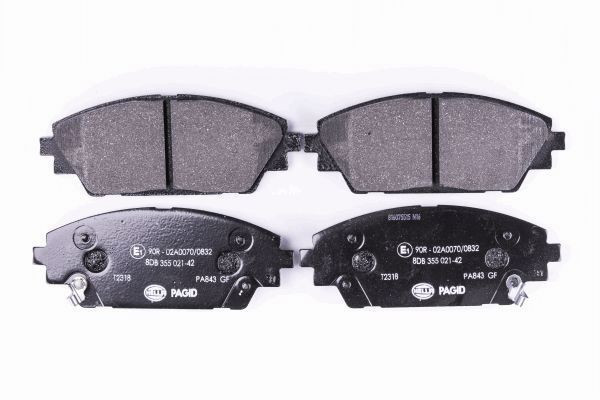 Stabdžių trinkelių rinkinys, diskinis stabdys HELLA 8DB 355 021-421