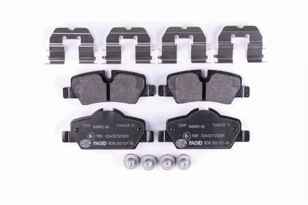 Stabdžių trinkelių rinkinys, diskinis stabdys HELLA 8DB 355 021-481