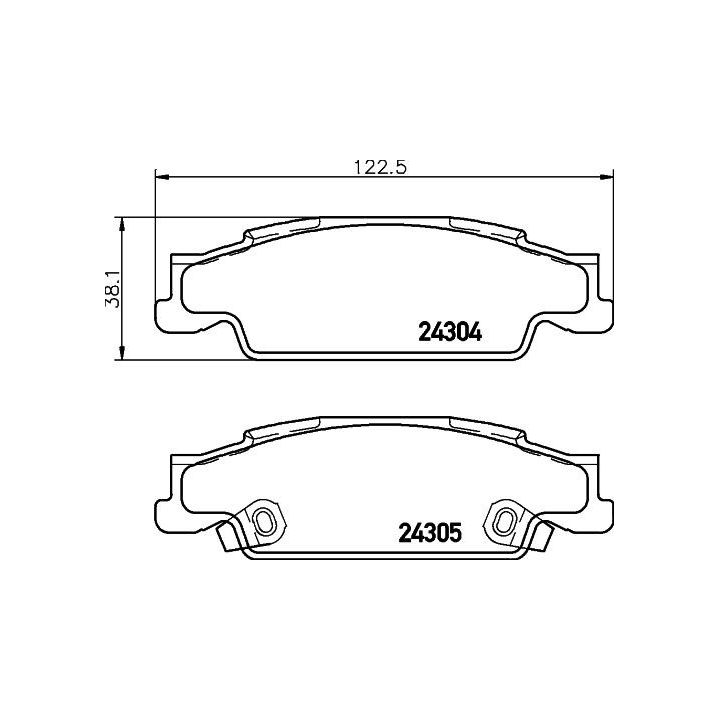 Stabdžių trinkelių rinkinys, diskinis stabdys HELLA 8DB 355 021-581