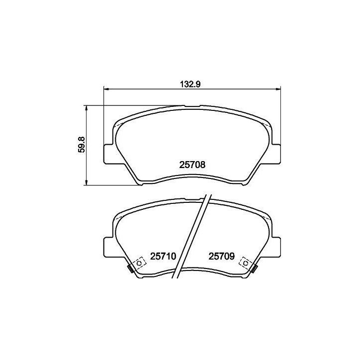 Stabdžių trinkelių rinkinys, diskinis stabdys HELLA 8DB 355 021-781