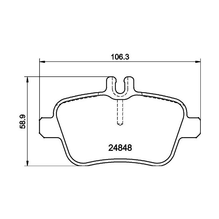 Stabdžių trinkelių rinkinys, diskinis stabdys HELLA 8DB 355 021-791