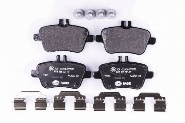 Stabdžių trinkelių rinkinys, diskinis stabdys HELLA 8DB 355 021-791