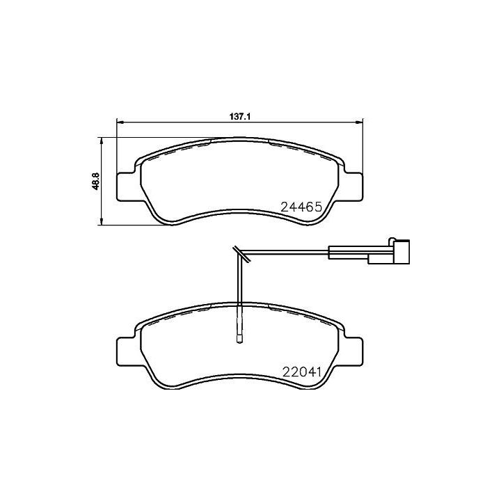Stabdžių trinkelių rinkinys, diskinis stabdys HELLA 8DB 355 021-901