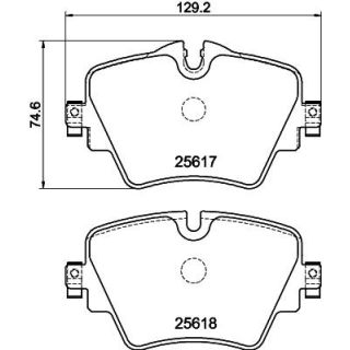Stabdžių trinkelių rinkinys, diskinis stabdys HELLA 8DB 355 023-131