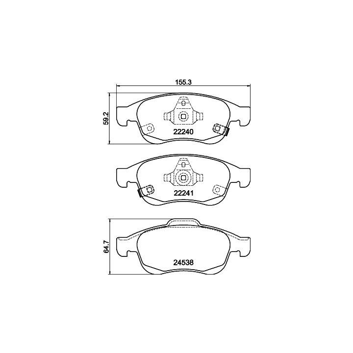 Stabdžių trinkelių rinkinys, diskinis stabdys HELLA 8DB 355 023-251