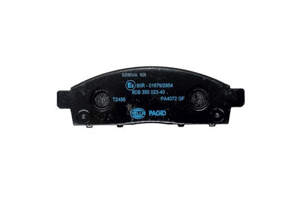 Stabdžių trinkelių rinkinys, diskinis stabdys HELLA 8DB 355 023-401