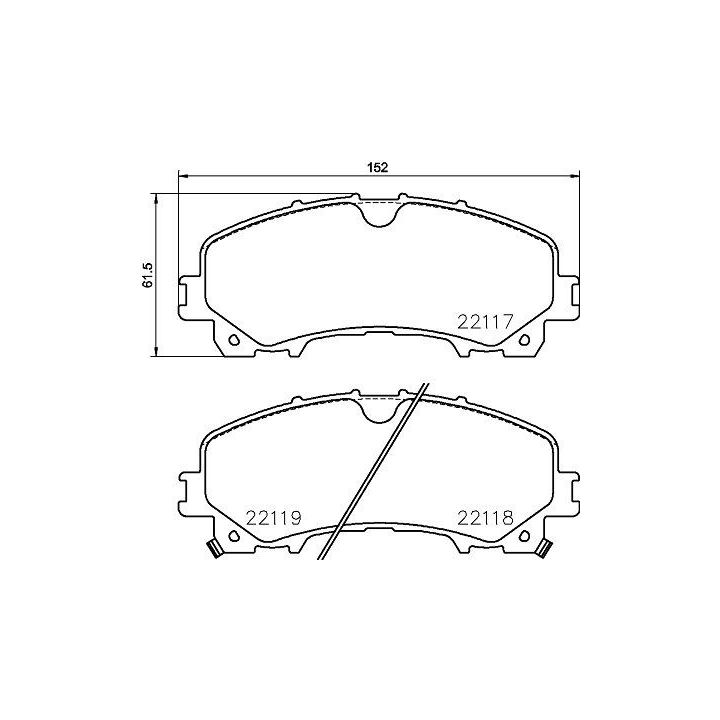 Stabdžių trinkelių rinkinys, diskinis stabdys HELLA 8DB 355 024-621