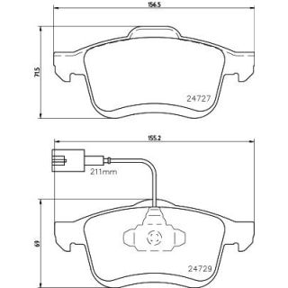 Stabdžių trinkelių rinkinys, diskinis stabdys HELLA 8DB 355 024-691