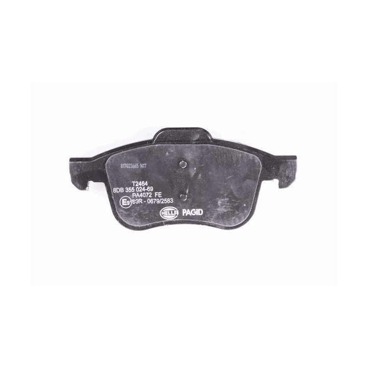 Stabdžių trinkelių rinkinys, diskinis stabdys HELLA 8DB 355 024-691