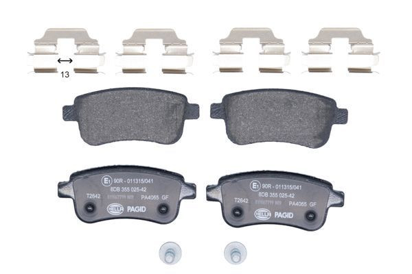 Stabdžių trinkelių rinkinys, diskinis stabdys HELLA 8DB 355 025-421