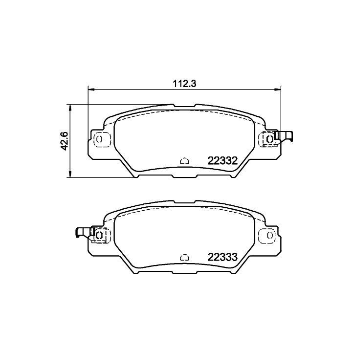 Stabdžių trinkelių rinkinys, diskinis stabdys HELLA 8DB 355 025-461