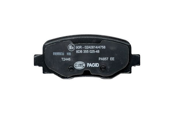 Stabdžių trinkelių rinkinys, diskinis stabdys HELLA 8DB 355 025-481