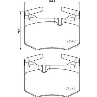 Stabdžių trinkelių rinkinys, diskinis stabdys HELLA 8DB 355 025-611