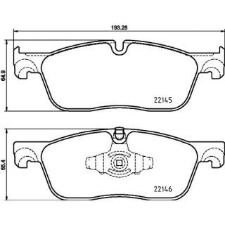 Stabdžių trinkelių rinkinys, diskinis stabdys HELLA 8DB 355 025-701