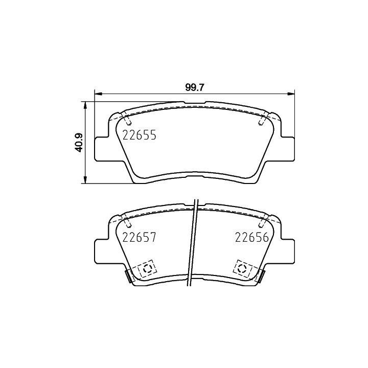 Stabdžių trinkelių rinkinys, diskinis stabdys HELLA 8DB 355 031-681
