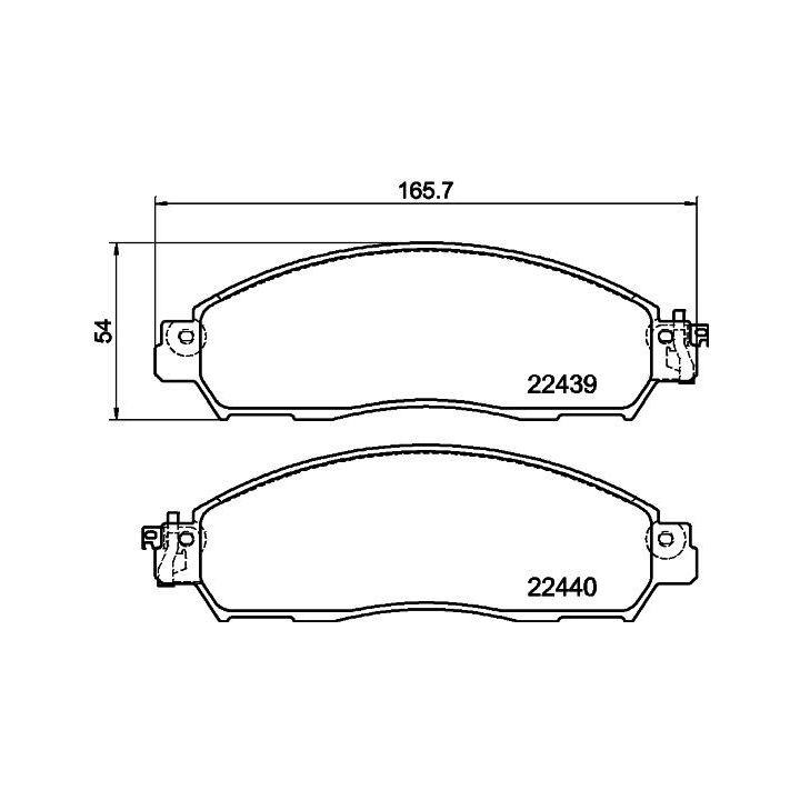 Stabdžių trinkelių rinkinys, diskinis stabdys HELLA 8DB 355 032-071