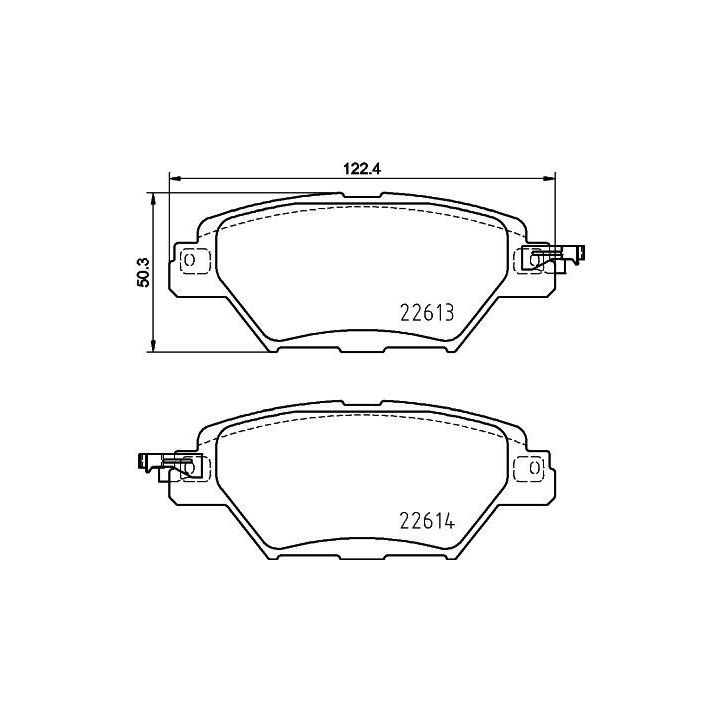 Stabdžių trinkelių rinkinys, diskinis stabdys HELLA 8DB 355 036-521