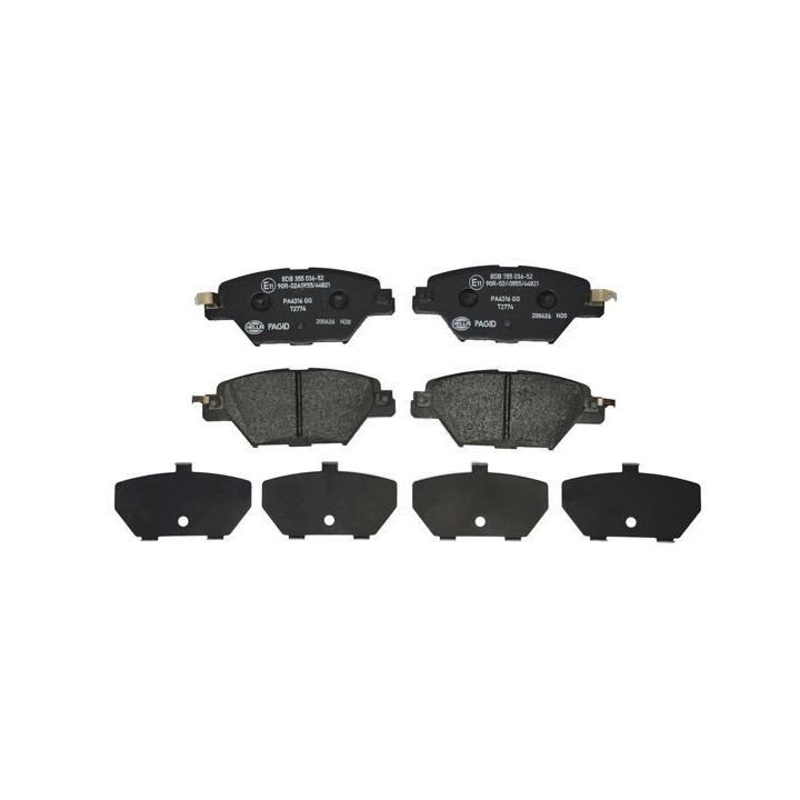 Stabdžių trinkelių rinkinys, diskinis stabdys HELLA 8DB 355 036-521