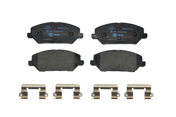 Stabdžių trinkelių rinkinys, diskinis stabdys HELLA 8DB 355 037-881