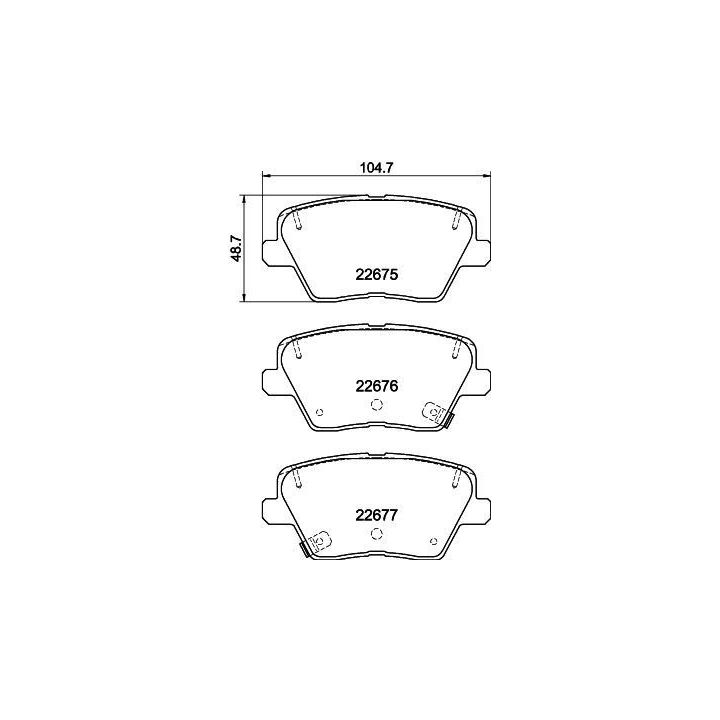 Stabdžių trinkelių rinkinys, diskinis stabdys HELLA 8DB 355 037-891