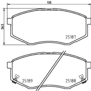 Stabdžių trinkelių rinkinys, diskinis stabdys HELLA 8DB 355 037-981