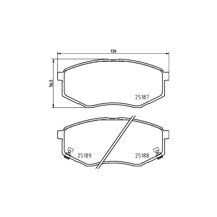 Stabdžių trinkelių rinkinys, diskinis stabdys HELLA 8DB 355 037-981