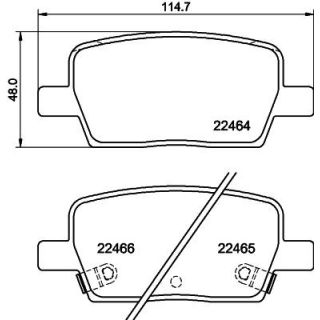 Stabdžių trinkelių rinkinys, diskinis stabdys HELLA 8DB 355 039-081