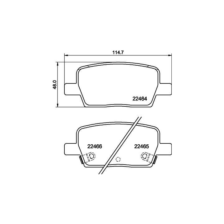 Stabdžių trinkelių rinkinys, diskinis stabdys HELLA 8DB 355 039-081