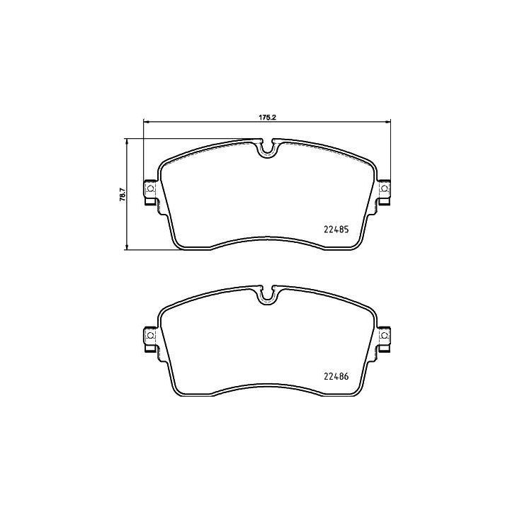 Stabdžių trinkelių rinkinys, diskinis stabdys HELLA 8DB 355 039-321