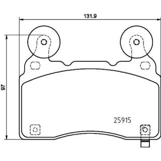 Stabdžių trinkelių rinkinys, diskinis stabdys HELLA 8DB 355 039-481
