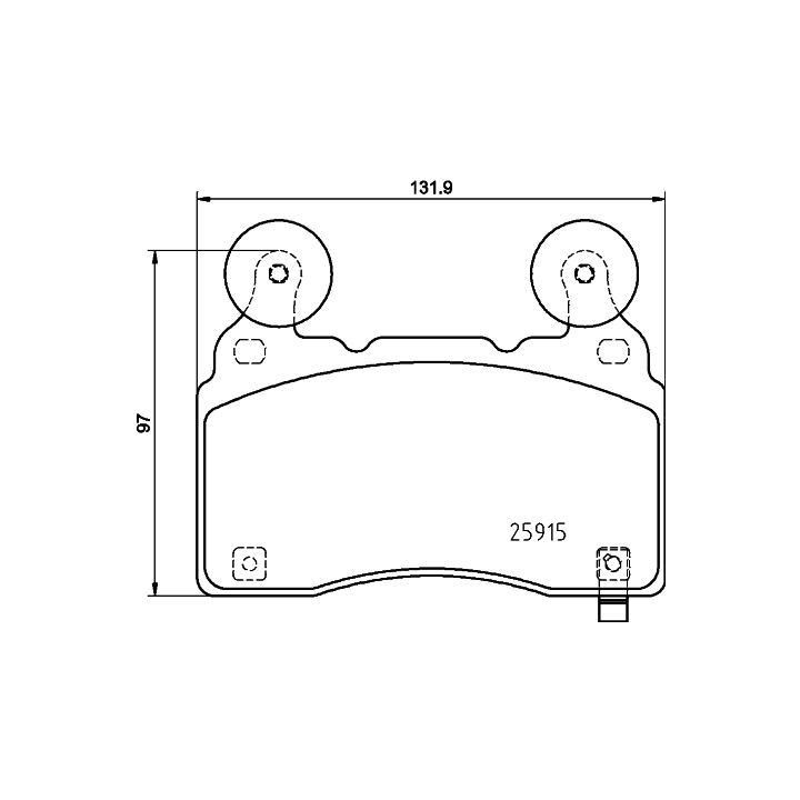 Stabdžių trinkelių rinkinys, diskinis stabdys HELLA 8DB 355 039-481