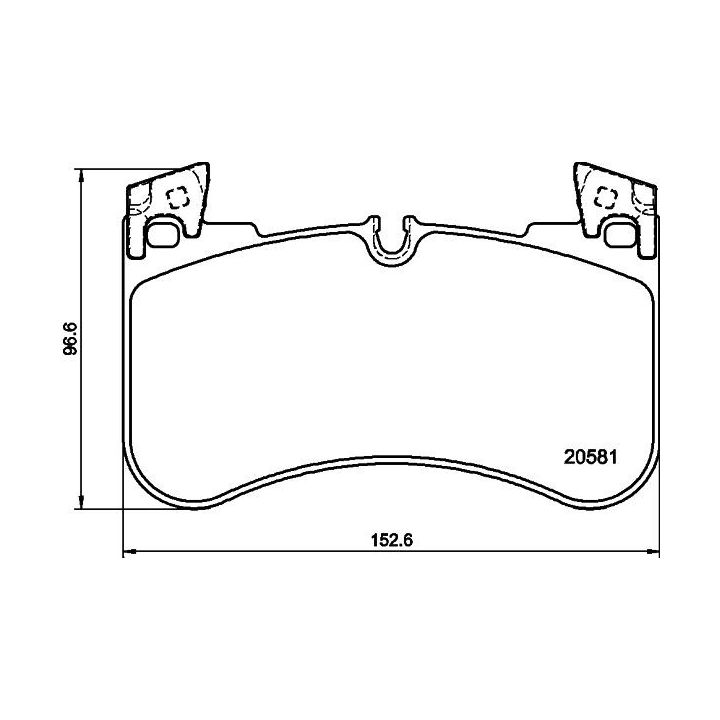 Stabdžių trinkelių rinkinys, diskinis stabdys HELLA 8DB 355 039-881