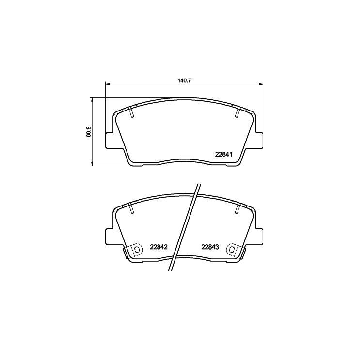 Stabdžių trinkelių rinkinys, diskinis stabdys HELLA 8DB 355 039-921