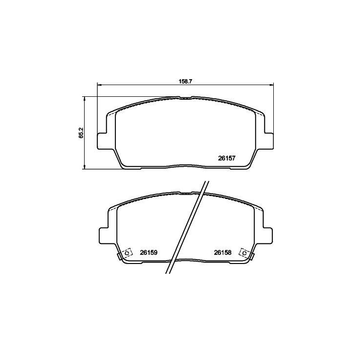 Stabdžių trinkelių rinkinys, diskinis stabdys HELLA 8DB 355 040-011