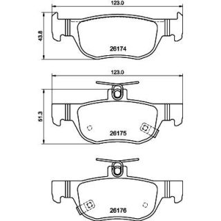 Stabdžių trinkelių rinkinys, diskinis stabdys HELLA 8DB 355 040-101