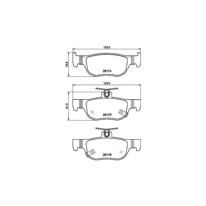 Stabdžių trinkelių rinkinys, diskinis stabdys HELLA 8DB 355 040-101