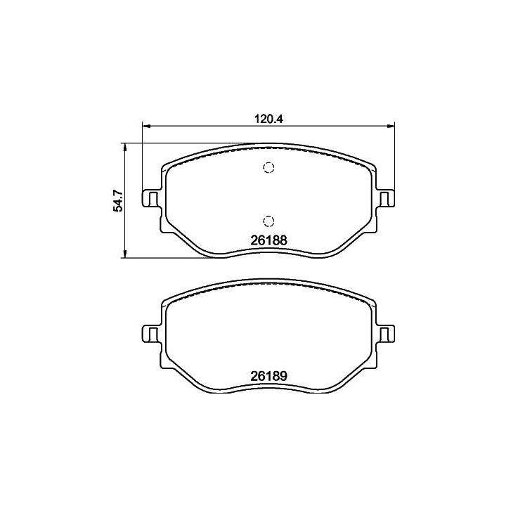 Stabdžių trinkelių rinkinys, diskinis stabdys HELLA 8DB 355 040-541