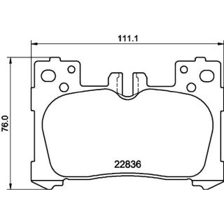Stabdžių trinkelių rinkinys, diskinis stabdys HELLA 8DB 355 040-741