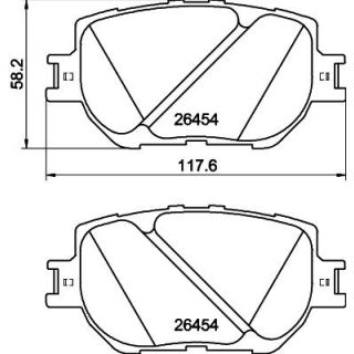 Stabdžių trinkelių rinkinys, diskinis stabdys HELLA 8DB 355 041-221