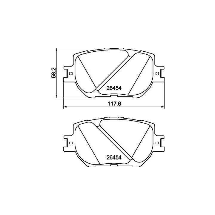 Stabdžių trinkelių rinkinys, diskinis stabdys HELLA 8DB 355 041-221
