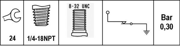 Alyvos slėgio jungiklis HELLA 6ZL 009 600-101