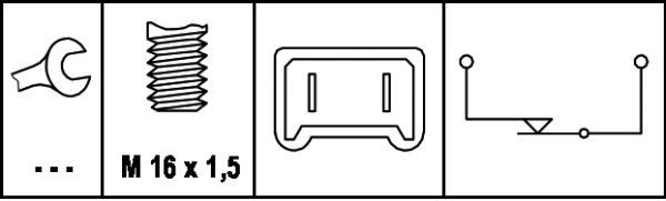 Stabdžių žibinto jungiklis HELLA 6DD 008 622-081