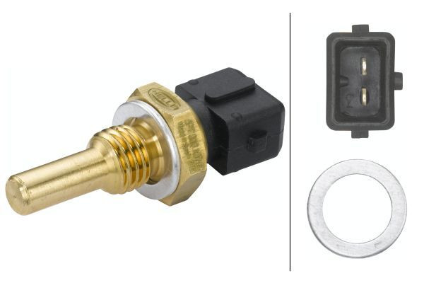 Siuntimo blokas, aušinimo skysčio temperatūra HELLA 6PT 009 107-501